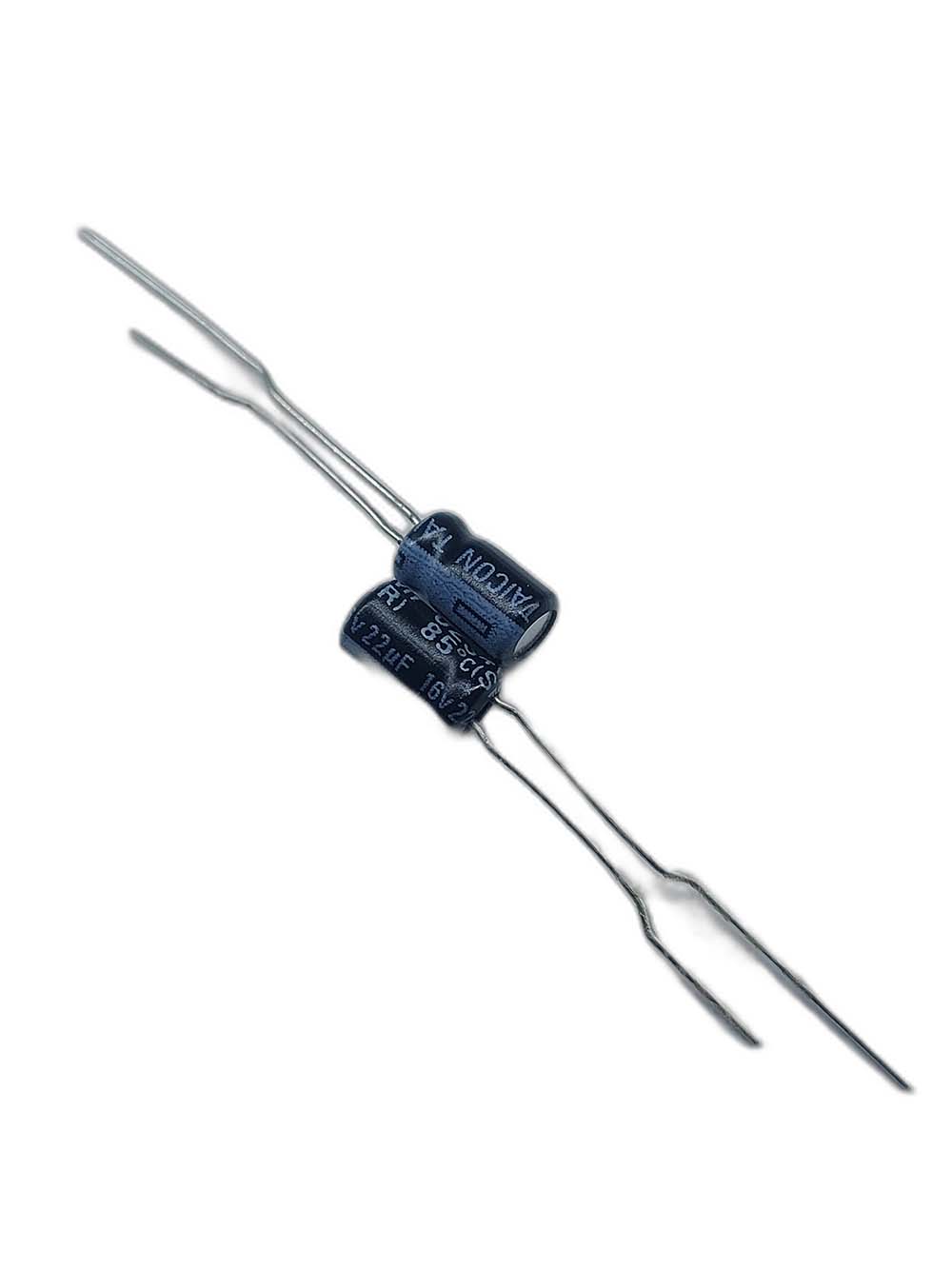 خازن الکترولیتی 16V / 22UF | TAICON (SR) 4mmx7.5mm