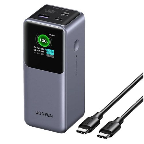 پاوربانک 130 وات یوگرین مدل PB721-35524B ظرفیت 20000 میلی آمپر ساعت
