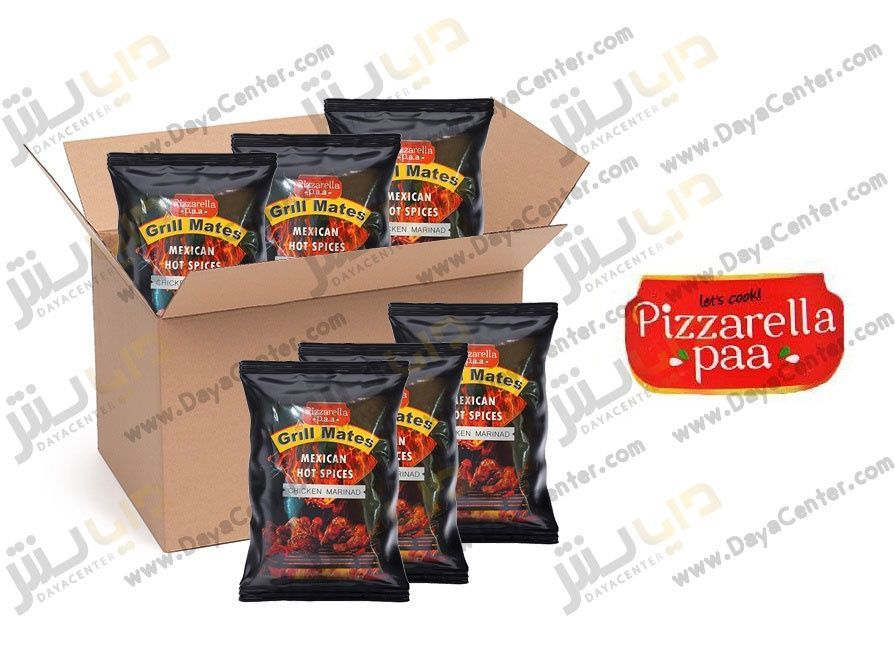 ادویه جوجه کباب مکزیکی تند پیزارلا کارتن 25 عددی
