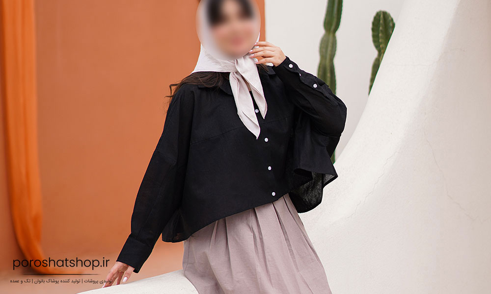 شومیز لینن مدل سلدا
