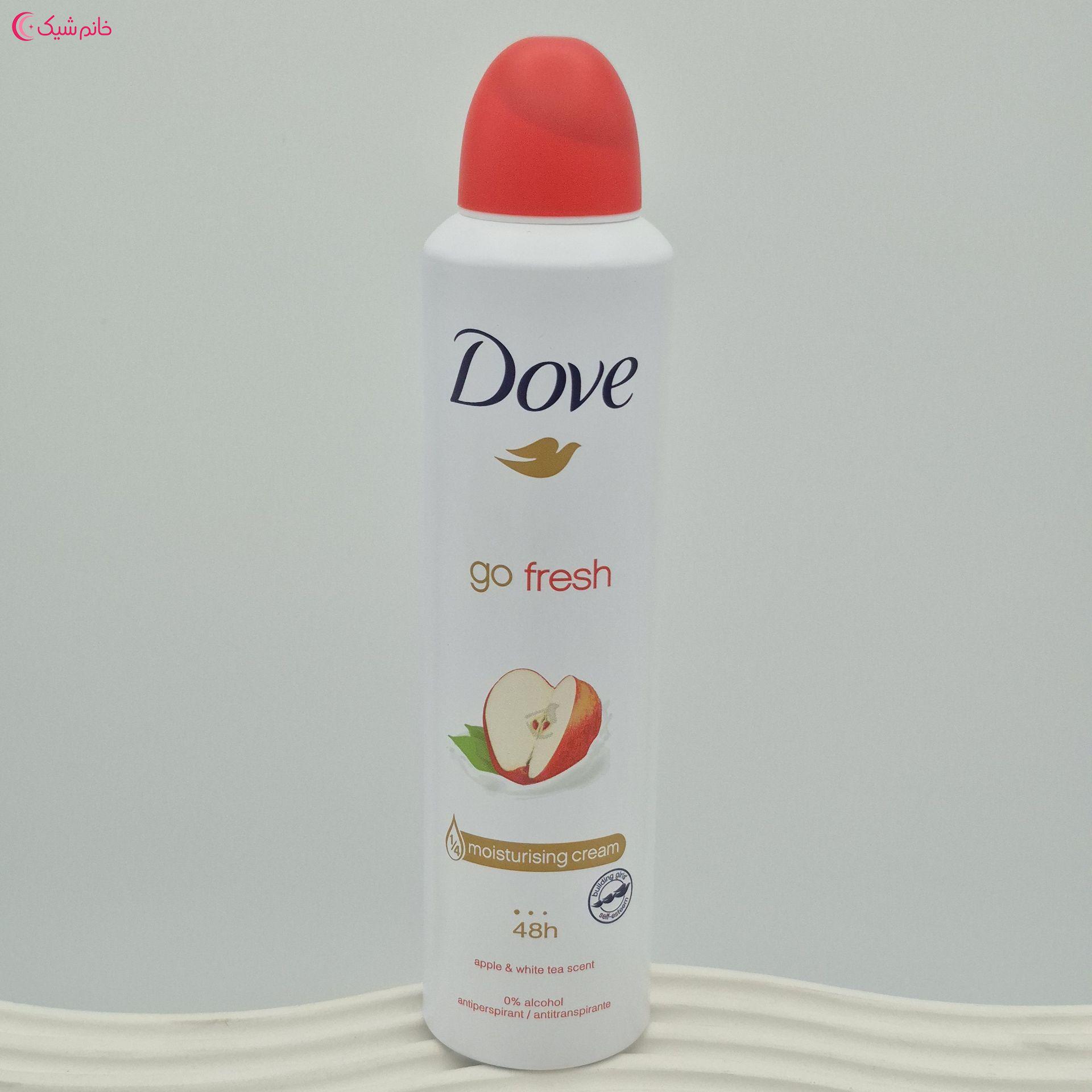 اسپری ضد تعریق داو اورجینال مدل Go Fresh با رایحه سیب و چای سفید حجم 250 میلی لیتر(DOVE)