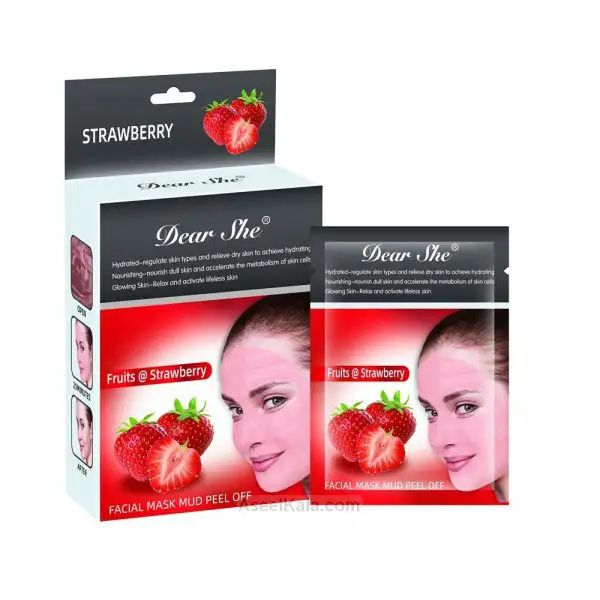 ماسک ورقه ای توت فرنگی دیر شی Dear She بسته 10 تایی