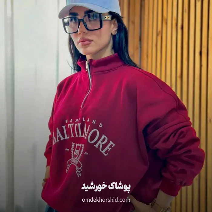 بلوز نیم زیپ باکسی baltimore
