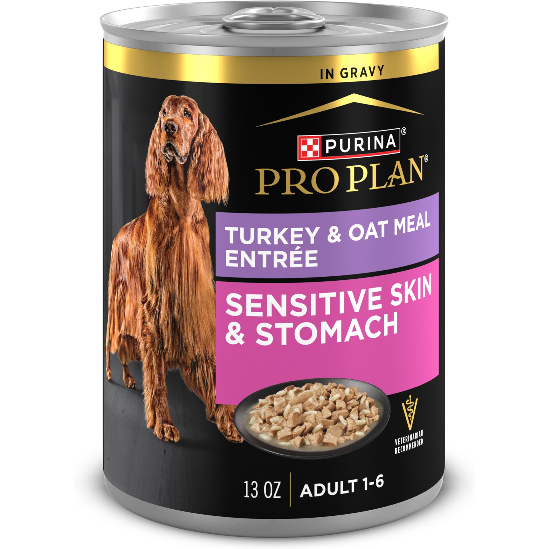 کنسرو تکه ای پورینا پرو پلن سگ بالغ سنسیتیو بوقلمون و جو دوسر ۱۲ عدد ۳۶۹ گرمی | Purina Pro Plan Sensitive Turkey & Oat 12x13oz