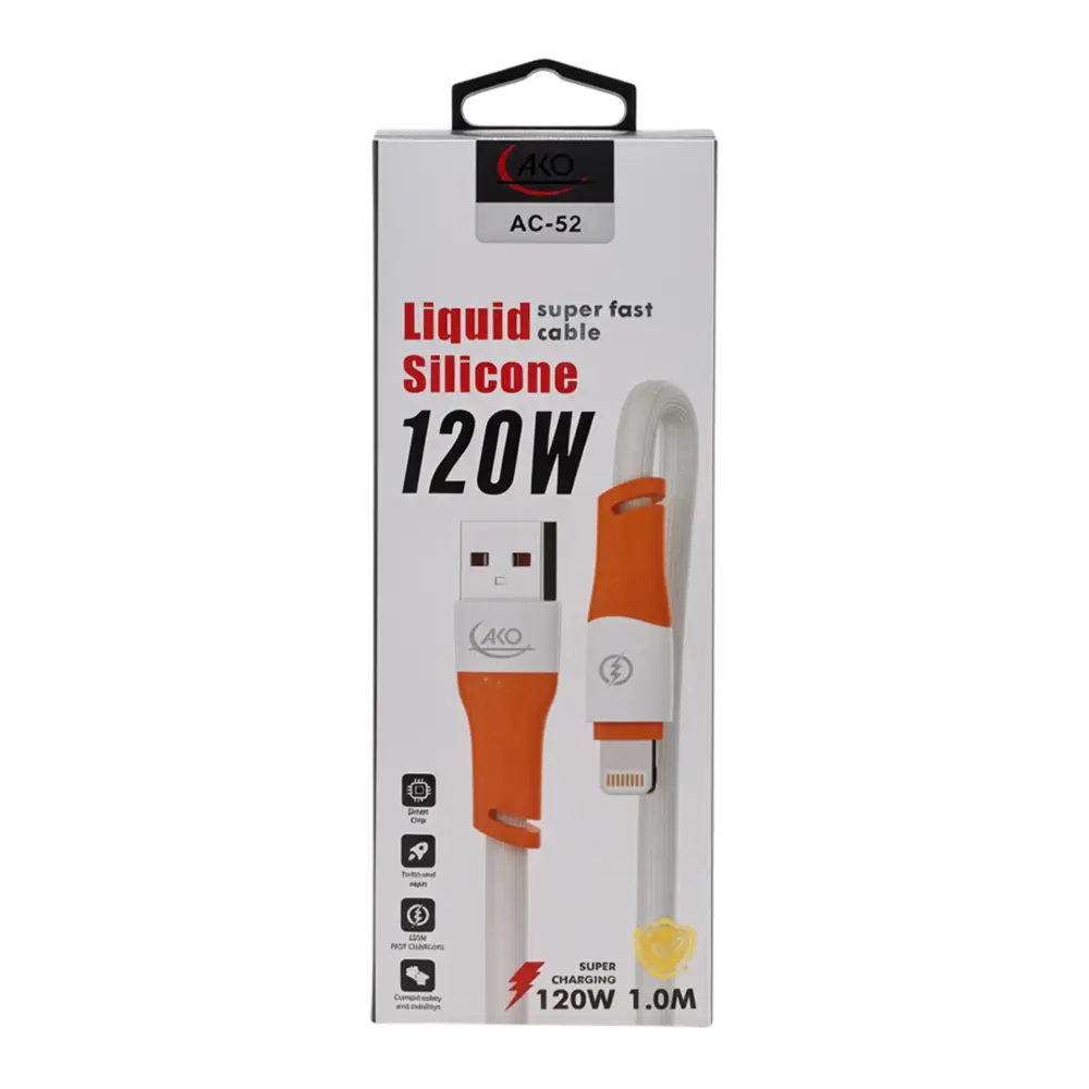 کابل تبدیل USB به Lightning سوپر فست شارژ آکو مدل AC-52