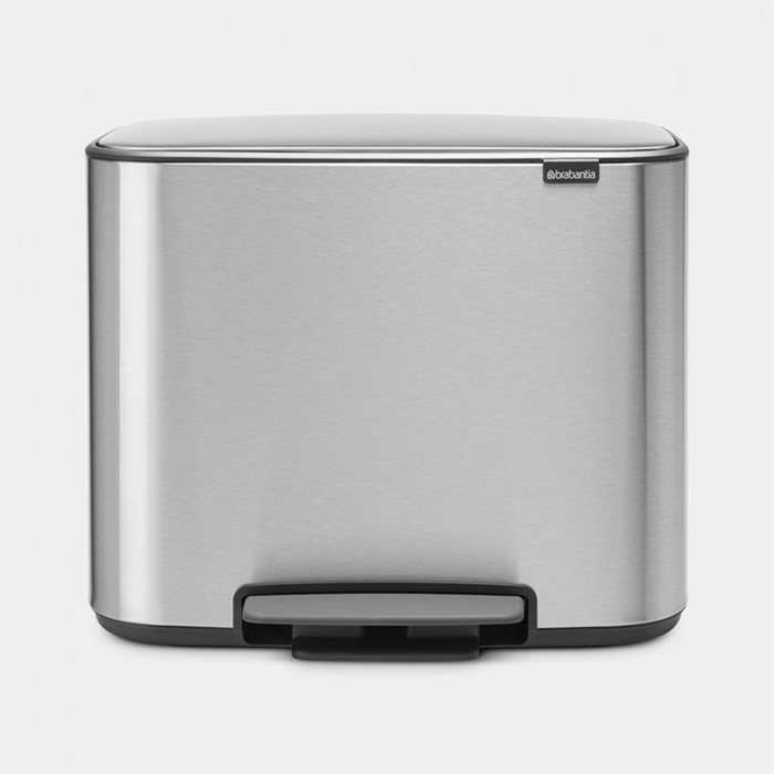 سطل زباله 11+23 لیتر استیل مات برابانتیا | Brabantia BO PEDAL BIN