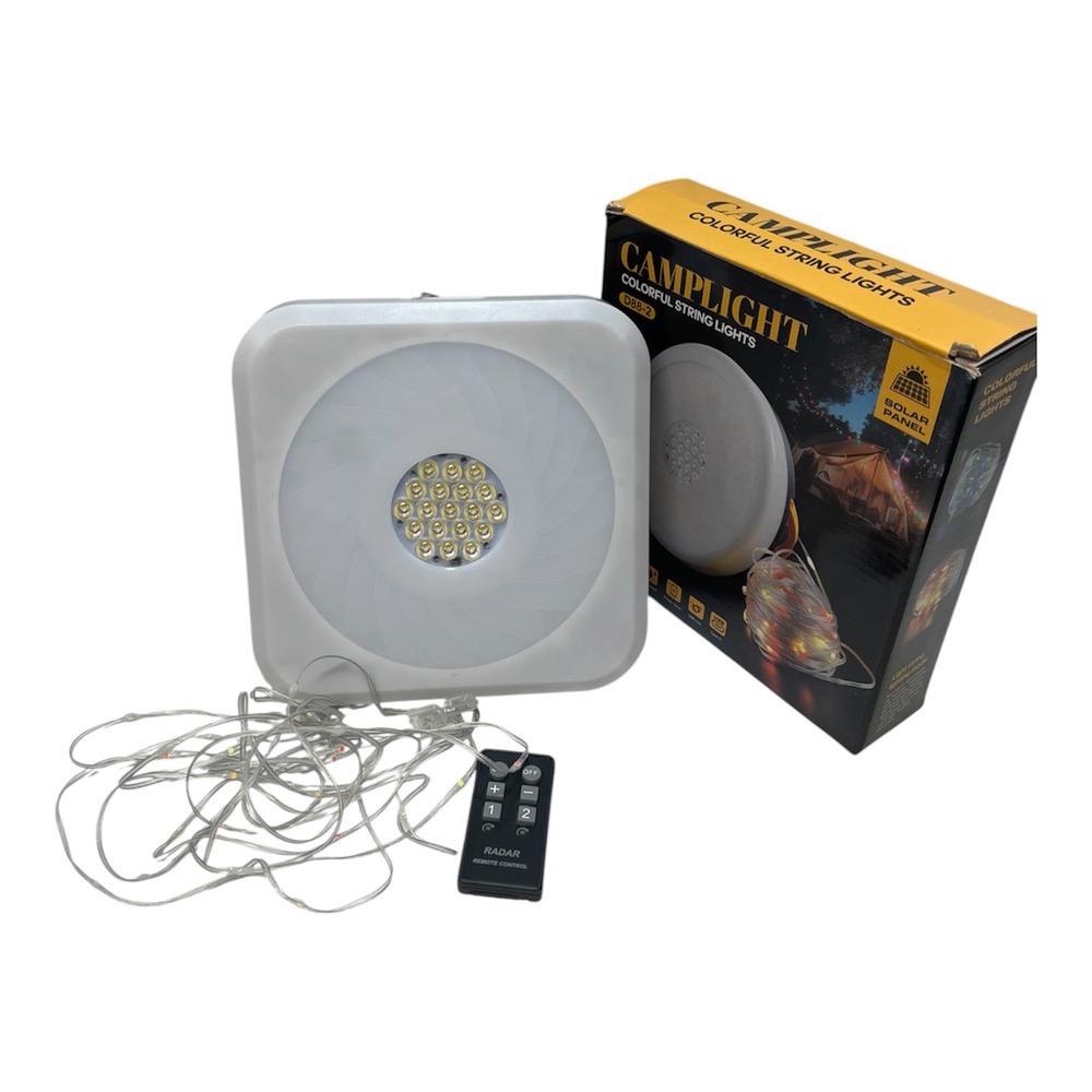 چراغ ریسه‌ای رنگی خورشیدی CAMPLIGHT مدل D87-2؛ همراهی عالی برای کمپینگ و تزئین فضا
