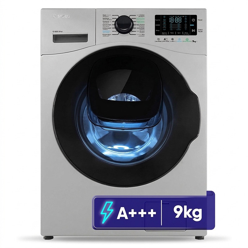 ماشین لباسشویی 9 کیلوگرم اتوماتیک اسنوا مدل SWM-F92S - نقره ای