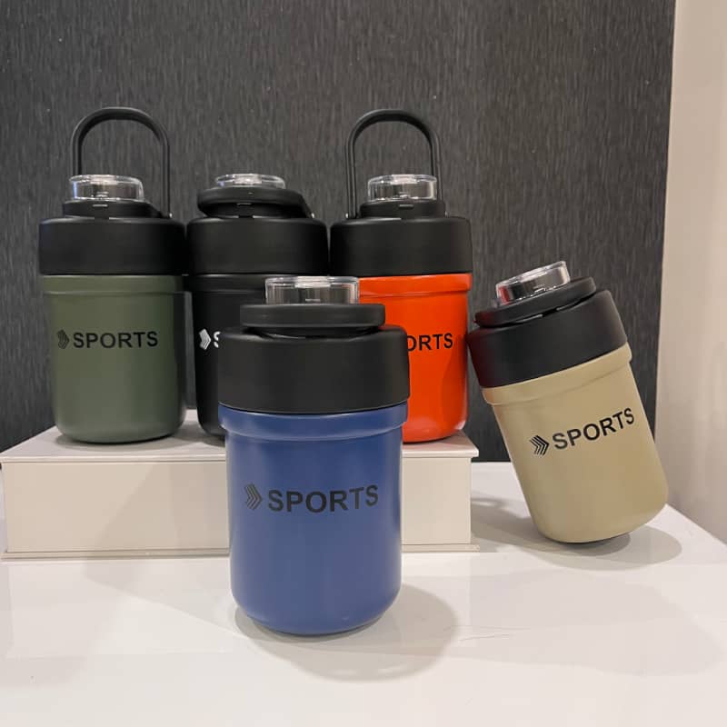 تراول ماگ 350 میل دوقفله دسته دار طرح SPORT