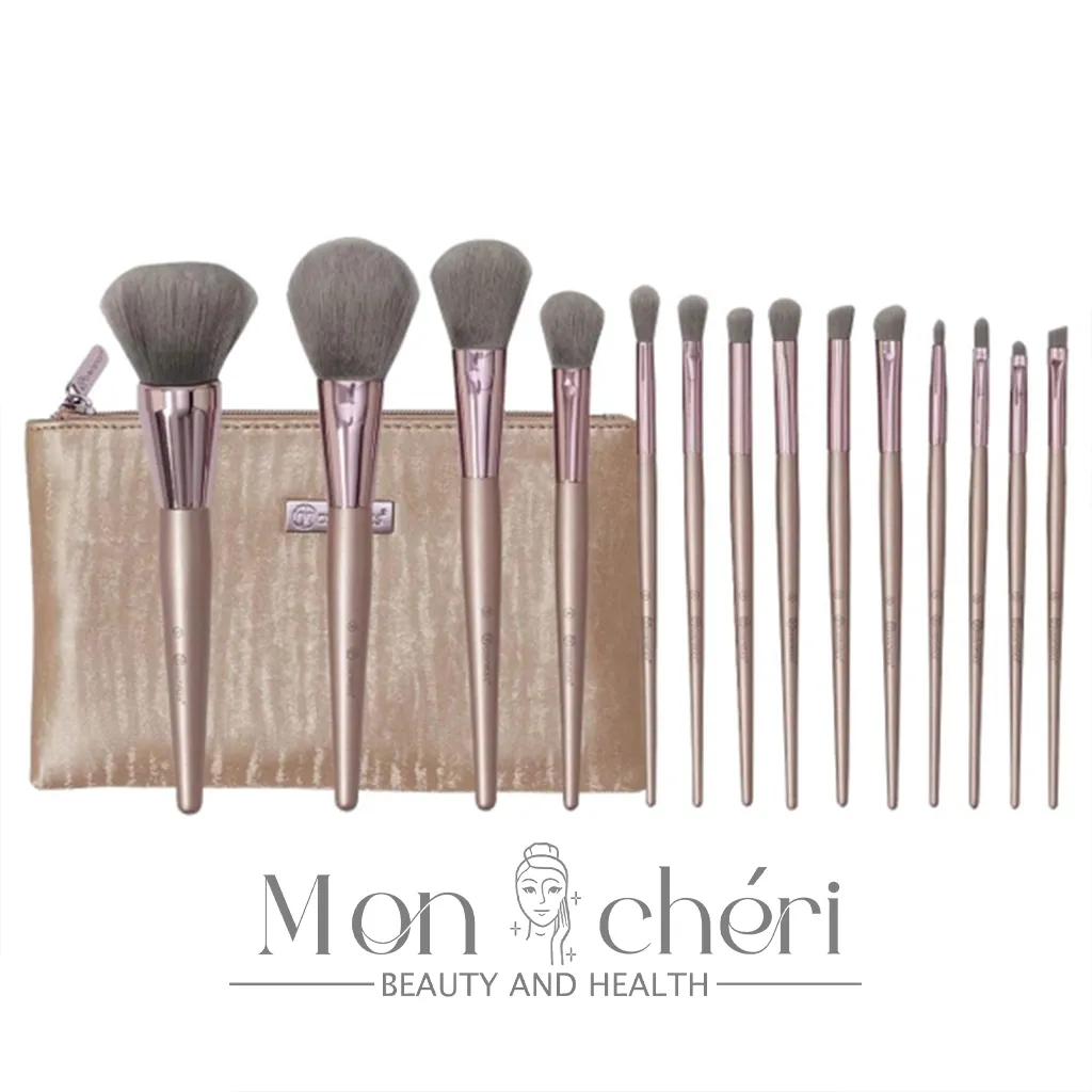 ست براش آرایشی بی اچ کازمتیک BH Cosmetics مجموعه 15 عددی به همراه کیف