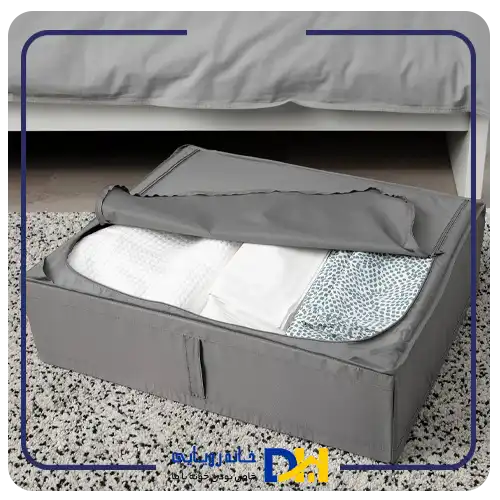 باکس زیپ دار طوسی بزرگ ایکیا SKUBB