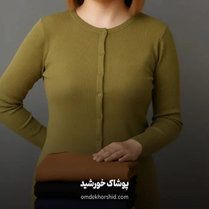 بلوز کراپ جلو دکمه