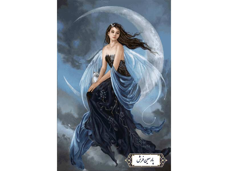 نخ و نقشه تابلو فرش دختر ماه - کد NC6403
