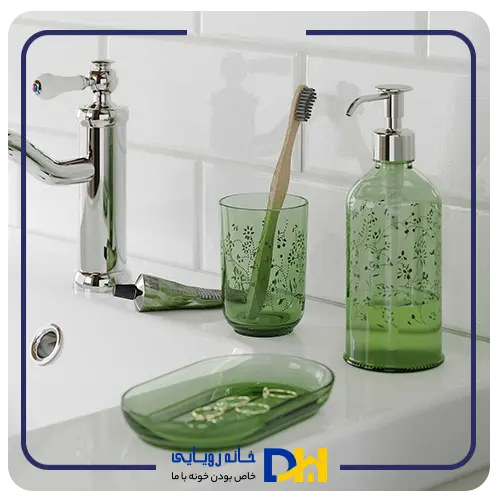 ست سرویس بهداشتی سبز ایکیا مدل IKEA GROSSJON