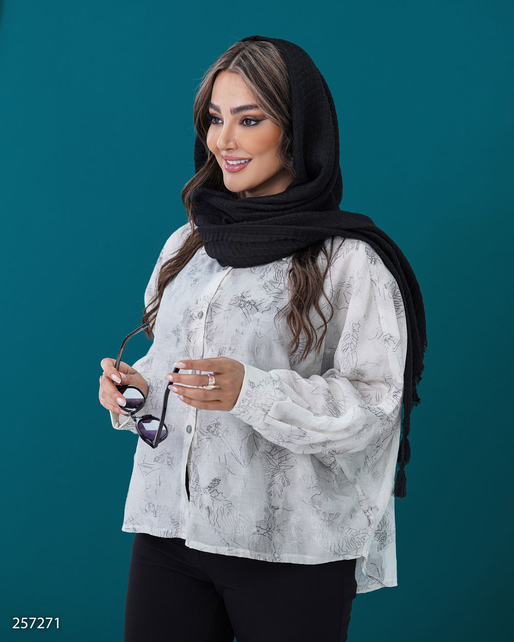 شومیز یقه مردانه مدل کامیشا کد 5002572