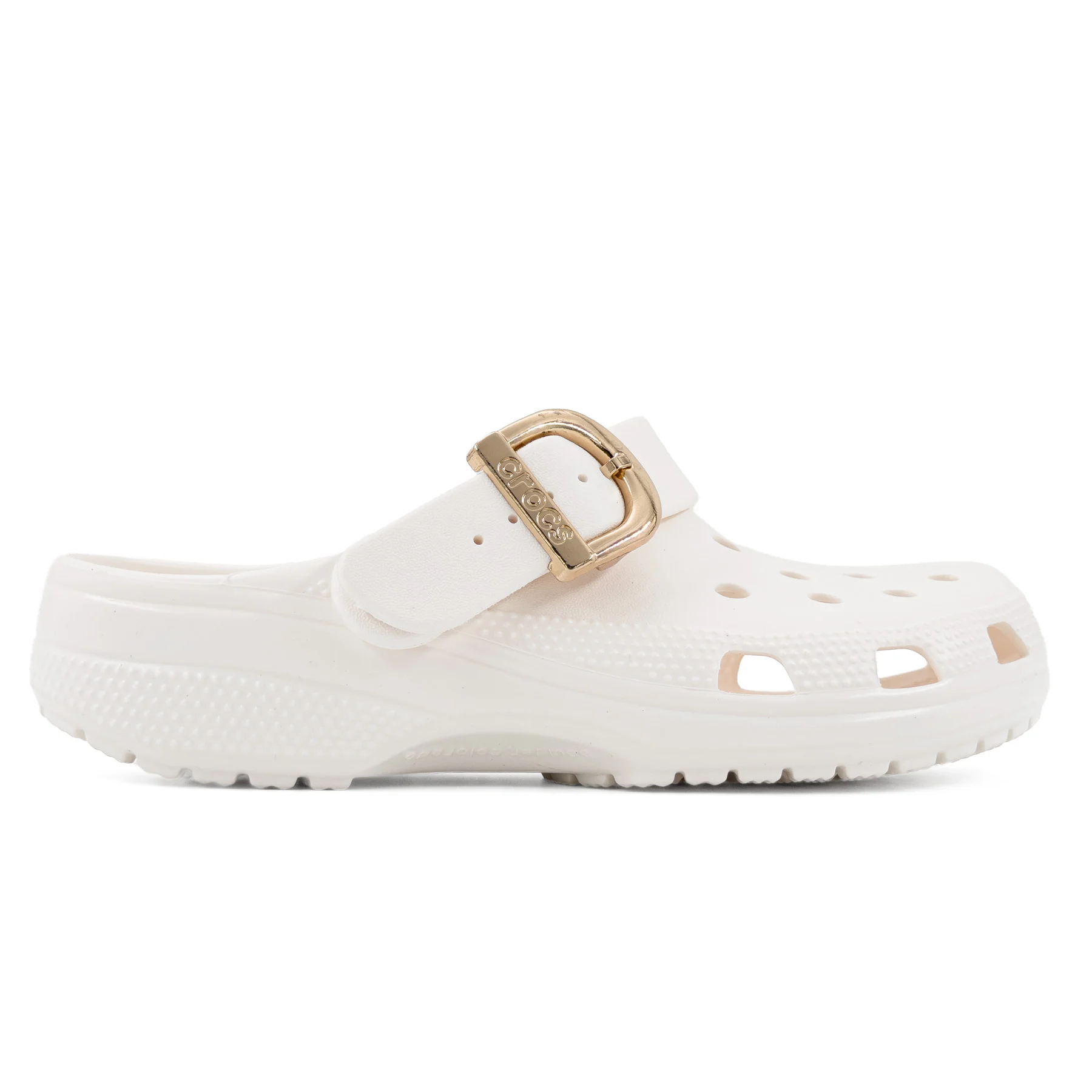 کراکس Classic Enamel Buckle سفید با سگک طلایی اورجینال | Crocs