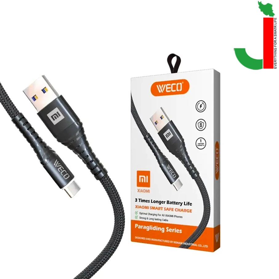 کابل شارژ تایپ سی وکو مدل weco-46
