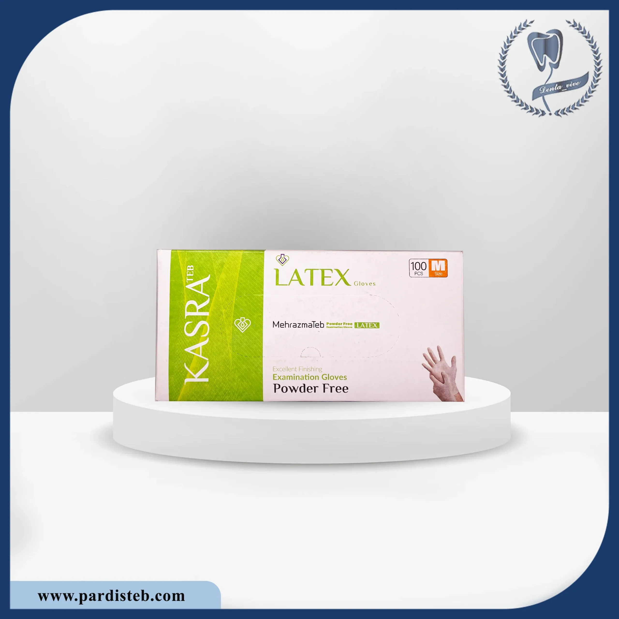 دستکش لاتکس کسری طب Kasra Examination Gloves