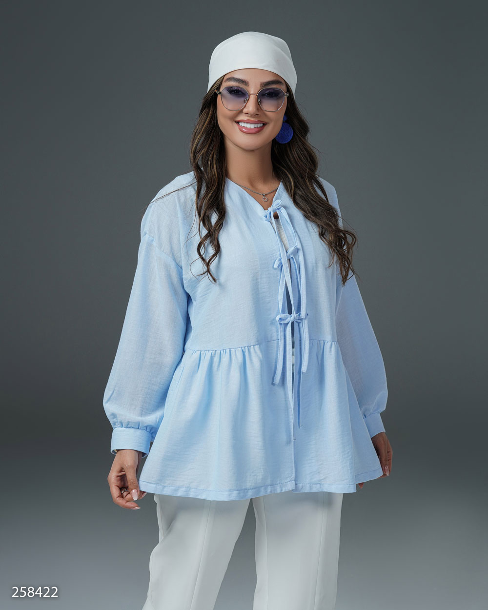 شومیز یقه گرد مدل بهگل کد 5002584