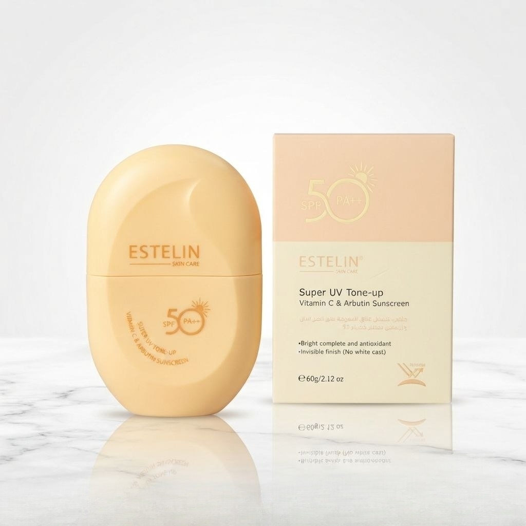 ضد آفتاب استلین SPF 50 حاوی ویتامین C و آربوتین 60 گرم