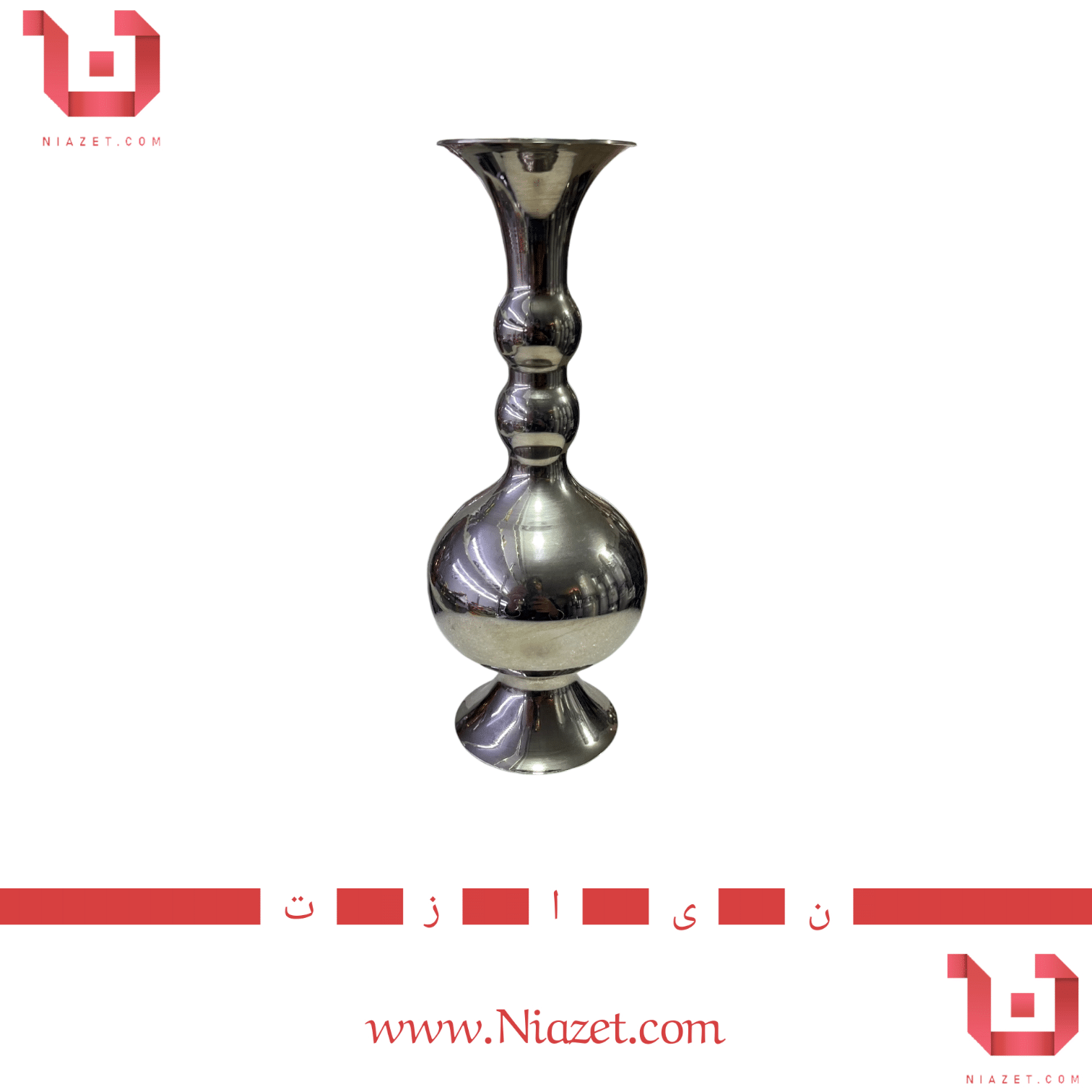 گلدان مسی کروم