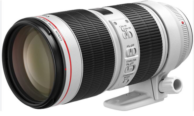 لنز کانن مدل Canon EF 70-200mm f/2.8L IS II USM کار کرده در حد آکبند