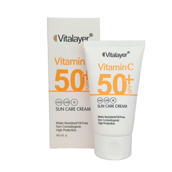 ضد آفتاب بی رنگ SPF50 ویتالیر ویتامین C