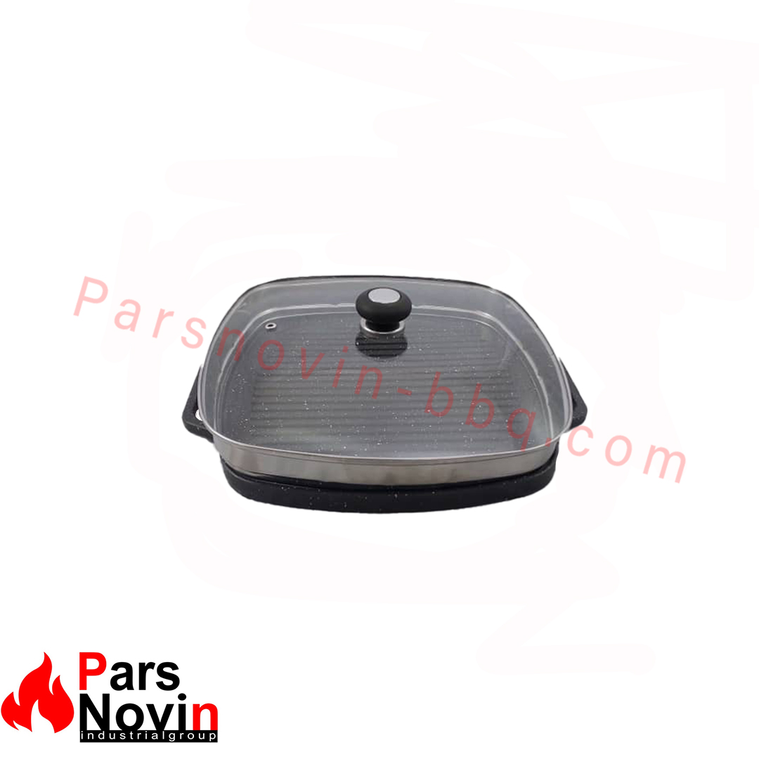 تابه گریل چدنی درب دار پارس نوین مدل PEG2 Plus
