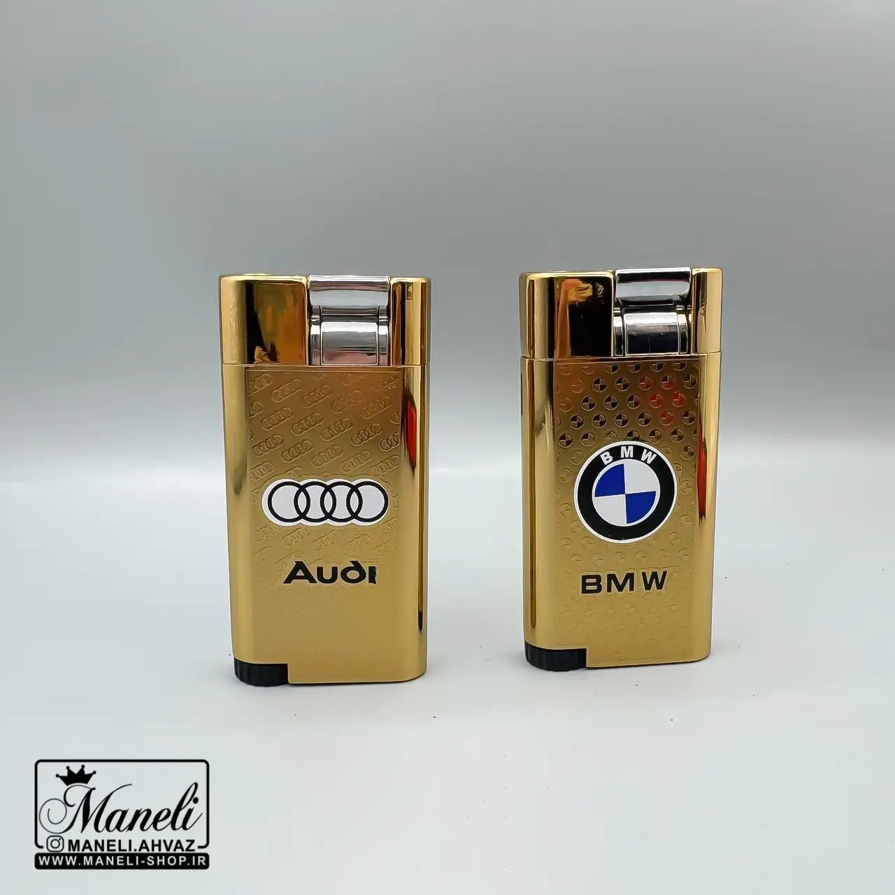 فندک گازی طلایی AUDI.BMW شعله گازی|140408159