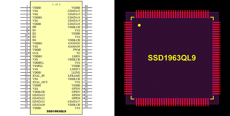 فوت پرینت SSD1963QL9