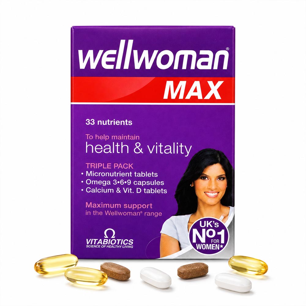 مکمل مولتی ویتامین و مینرال ول من مکس ویتابیوتیکس 84 عددی / Vitabiotics Wellwoman Max