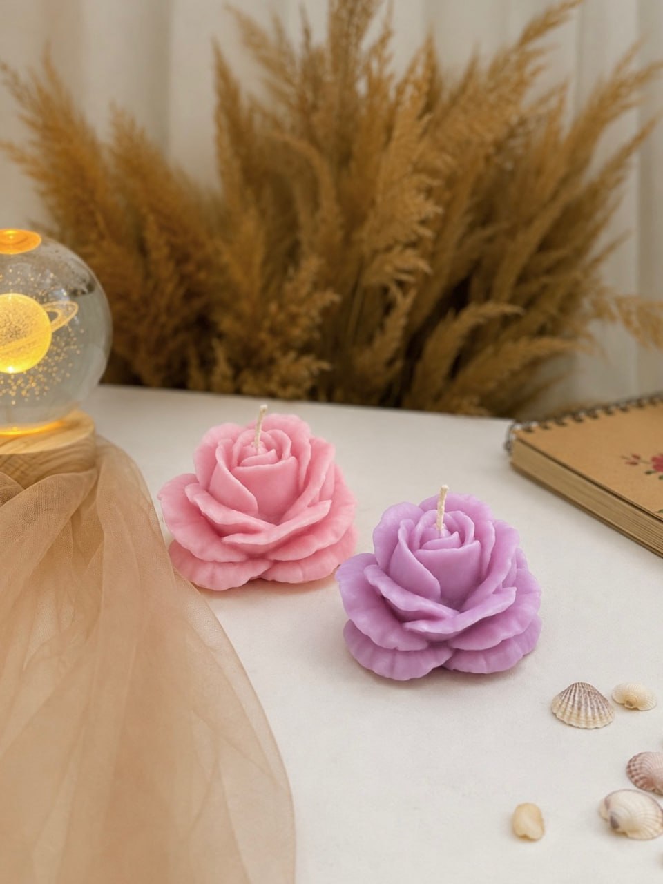 شمع دکوری رز