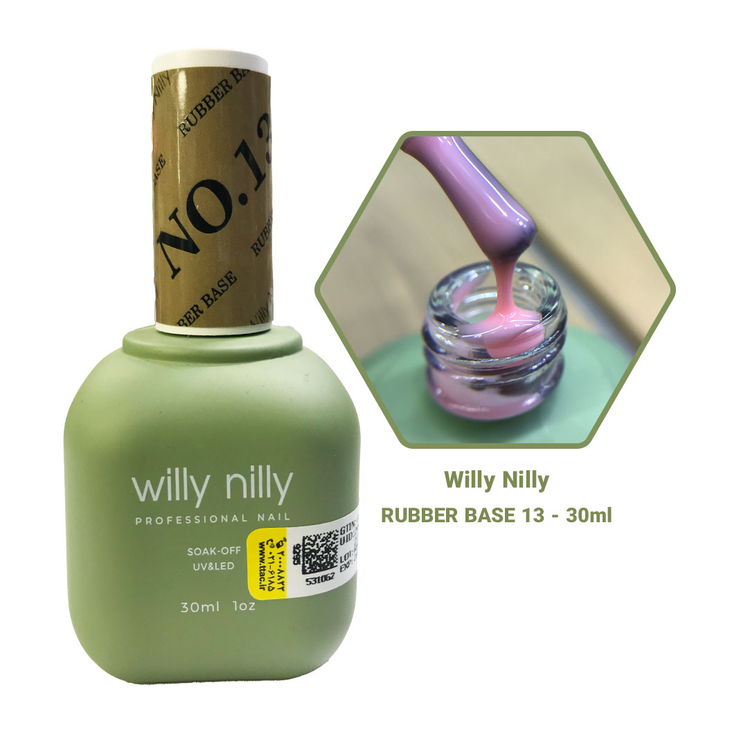 رابر بیس کاشت ناخن willy nilly ویلی نیلی 30 میل - کد 13