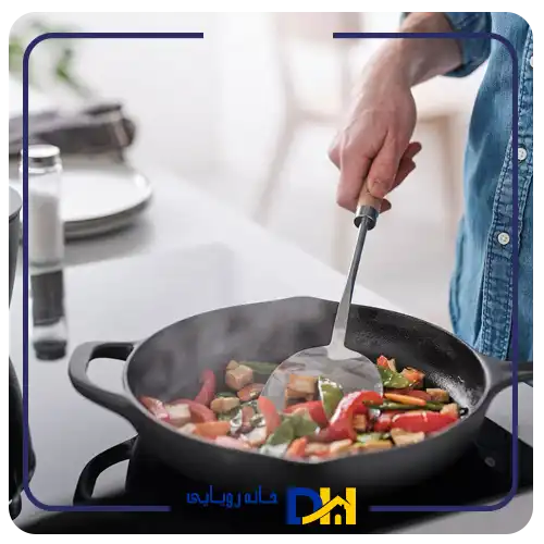 قاشق وک استیل دسته چوبی ایکیا VARDAGEN