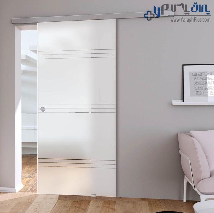مکانیزم تک درب ریلی شیشه‌ای وال‌هنگ بدون پروفیل کف فانتونی K104
