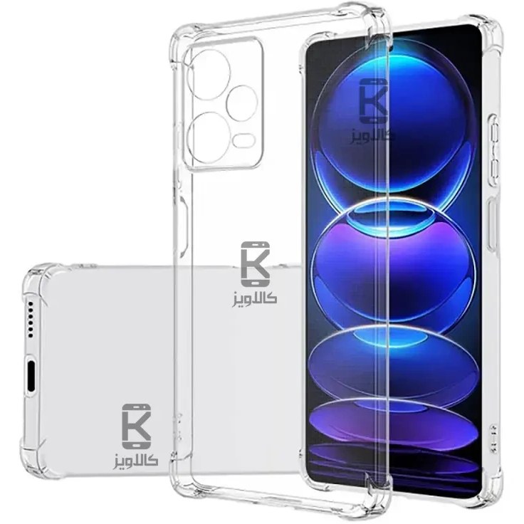 قاب ژله ای شفاف کپسول دار و محافظ لنزدار Xiaomi Redmi Note 12 Pro 5G