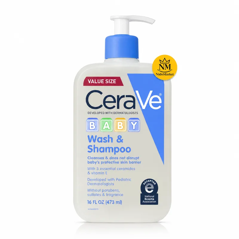 شامپو و ژل شستشوی کودک سراوی Baby Wash & Shampoo