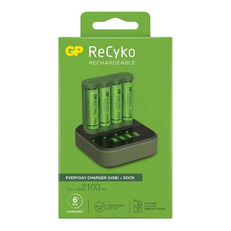 شارژر و باتری فست شارژ (GP Recyko Rechargeable)