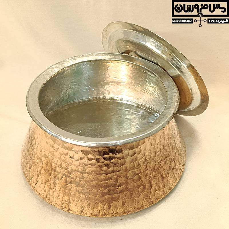 دیگچه مسی دستساز سایز 3 مدل غازان