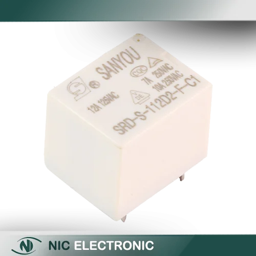 رله 12V پایه میلون T73 مارک SANYOU کد SRD-S-112D2
