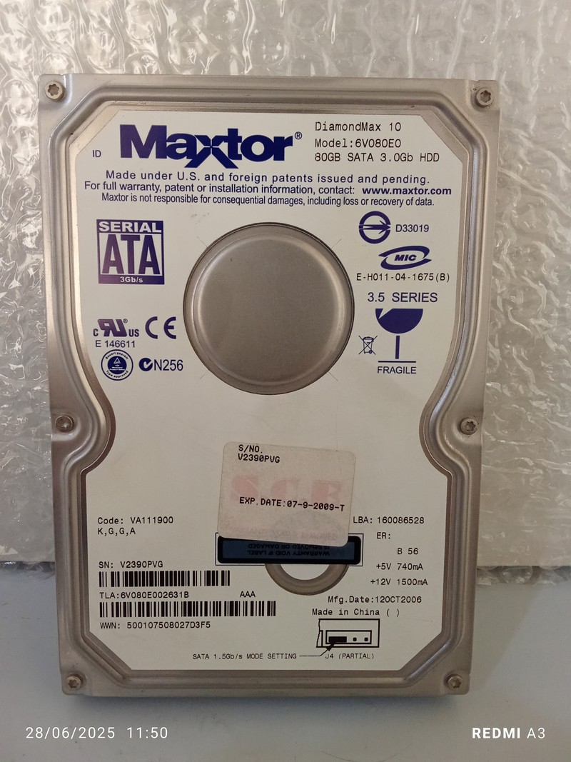 هارد 80 گیگ MAXTORمدل DIAMONDMAX 10-استوک