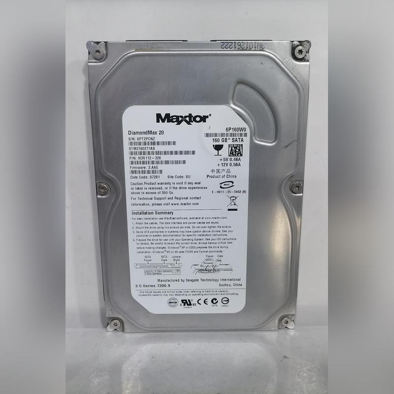 هارد 160 گیگ MAXTOR- سلامت 95درصد-استوک(کد HD-T-281)