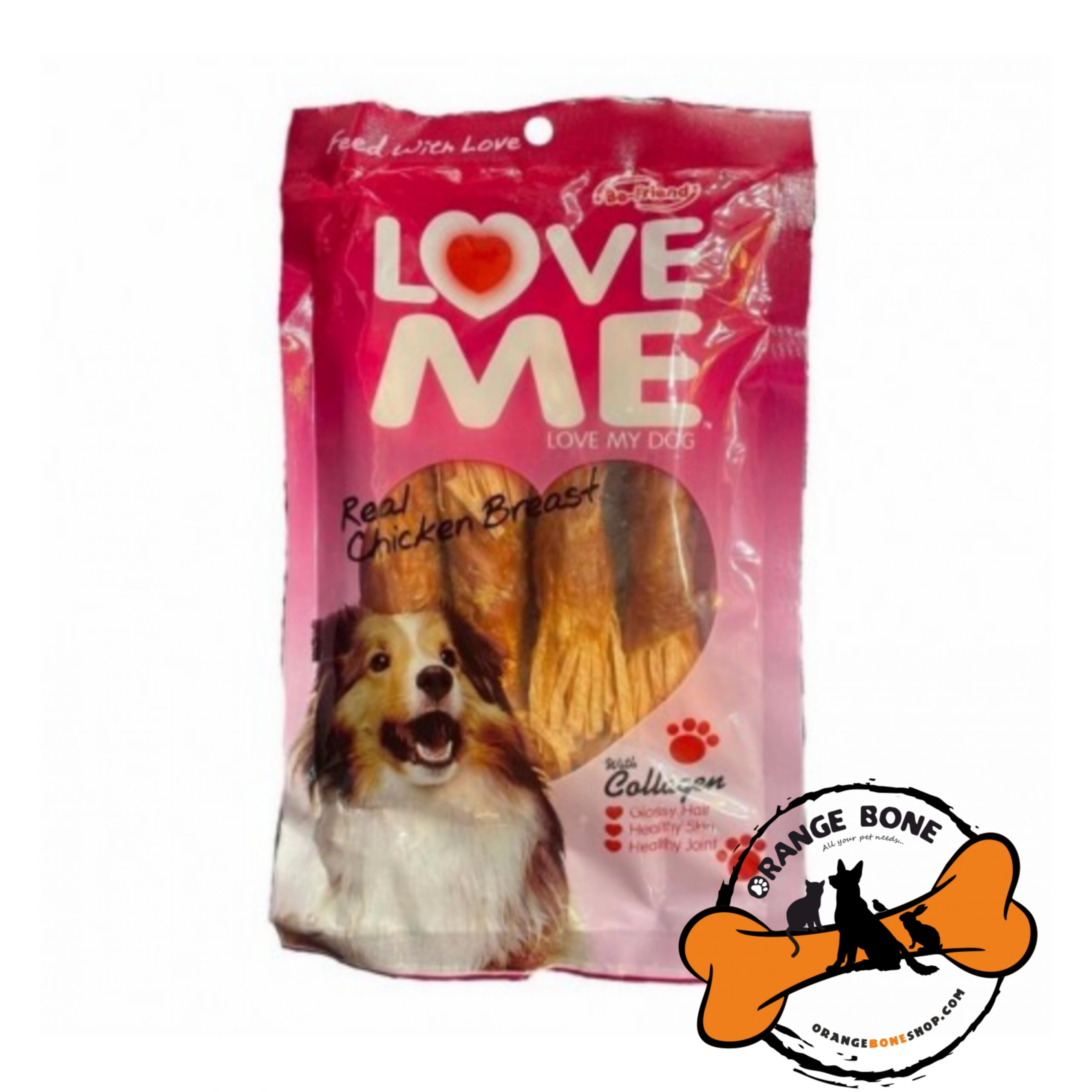 تشویقی سگ لاو می - love me طعم مرغ و هویج (60 گرم)