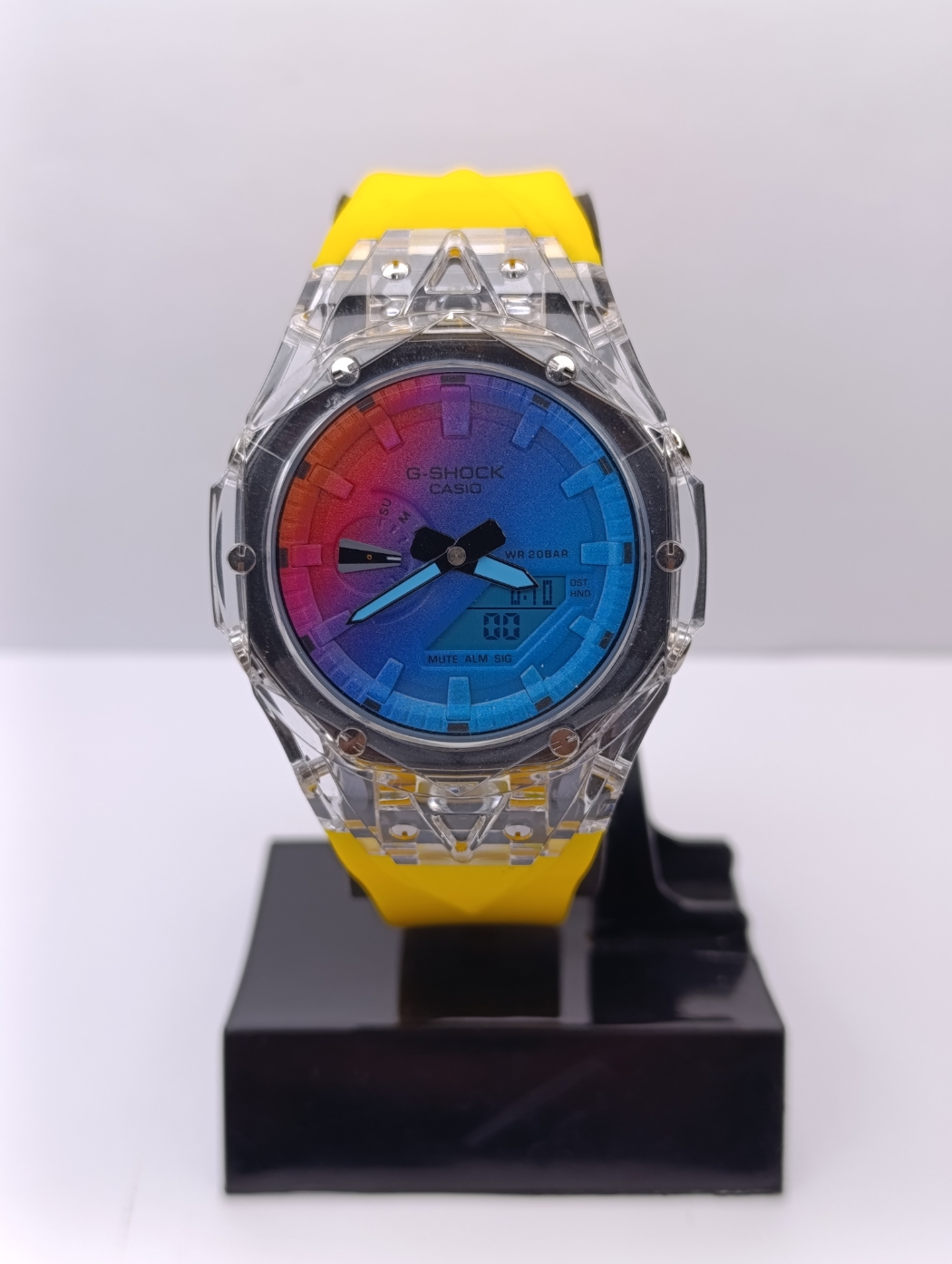 ساعت مچی کاسیو جی شاک زرد Casio G-Shock GA-2100-B23