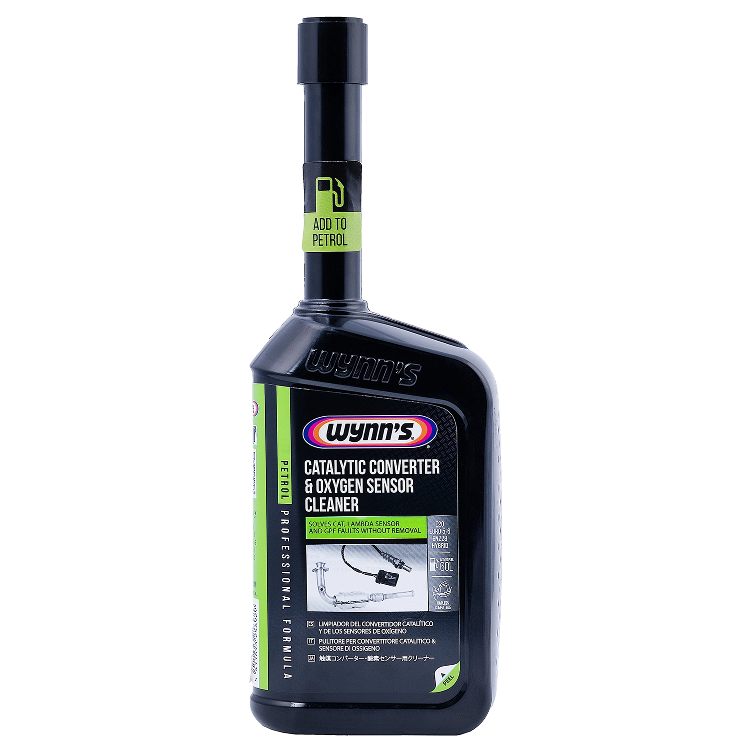 کاتالیزور شوی و تمیز کننده سنسور اکسیژن وینز مدل CATALYTIC CONVERTER & OXYGEN SENSOR CLEANER W25692 حجم 500 میلی لیتر