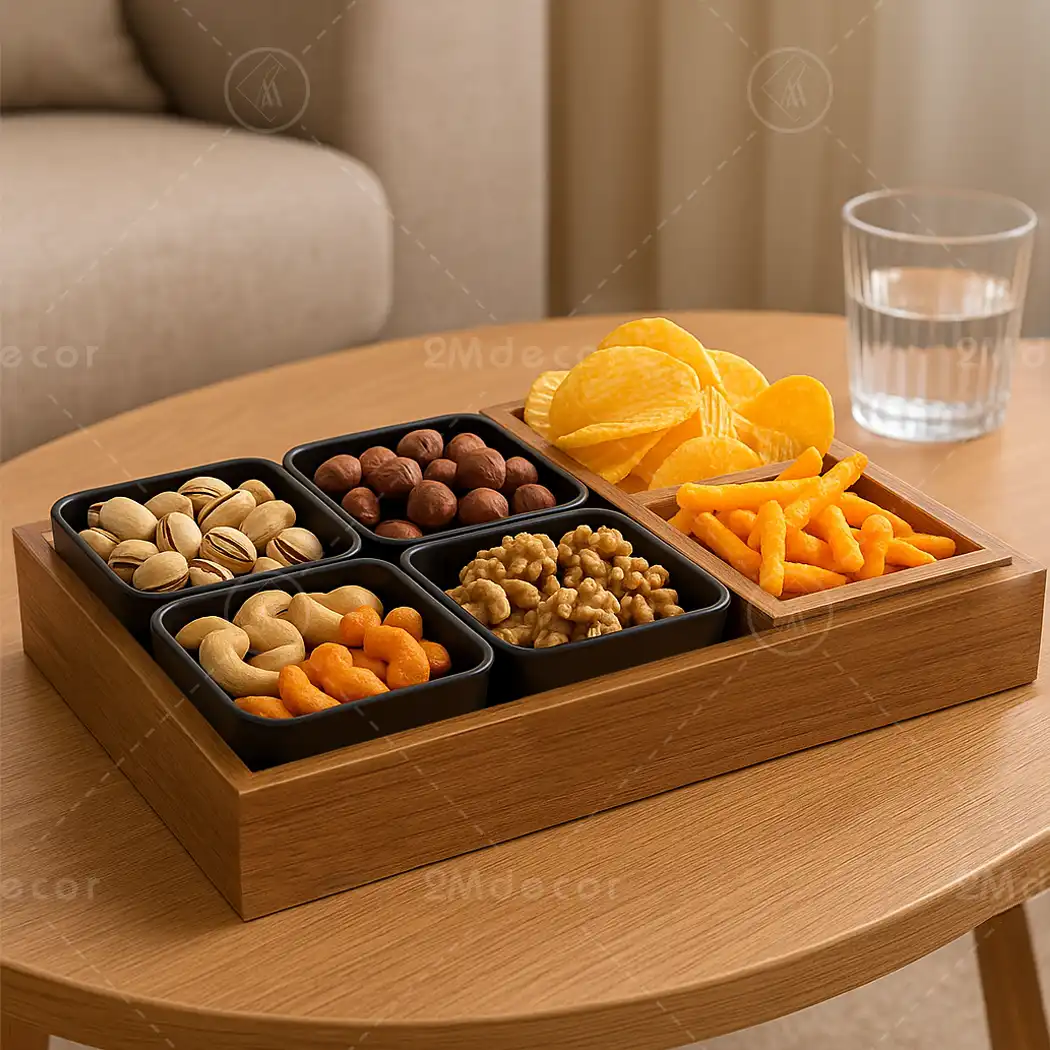 سینی مزه چوبی دست ساز