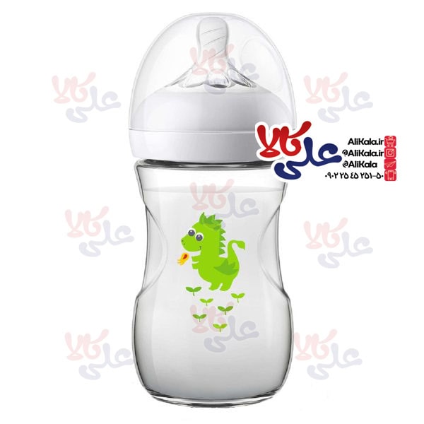 شیشه شیر اونت طرح دار ظرفیت 260 میلی لیتر