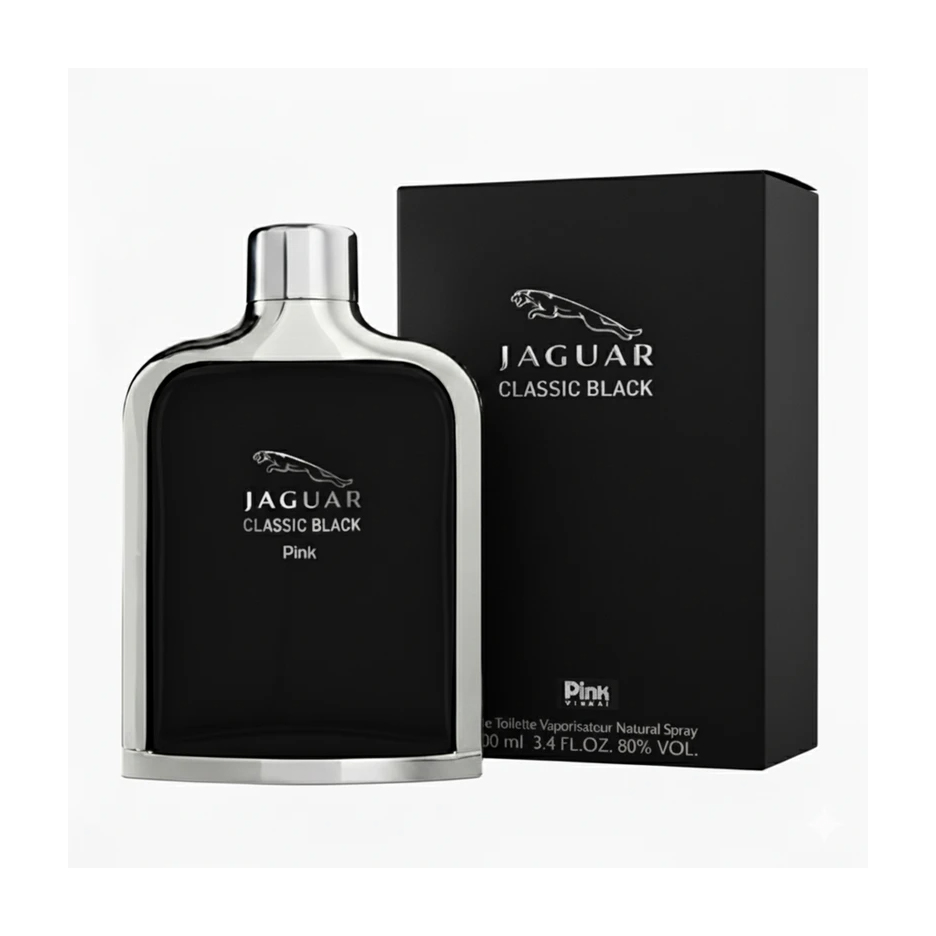 ادو تویلت مردانه پینک ویژوآل مدل Jaguar Classic Black حجم 100 میلی لیتر