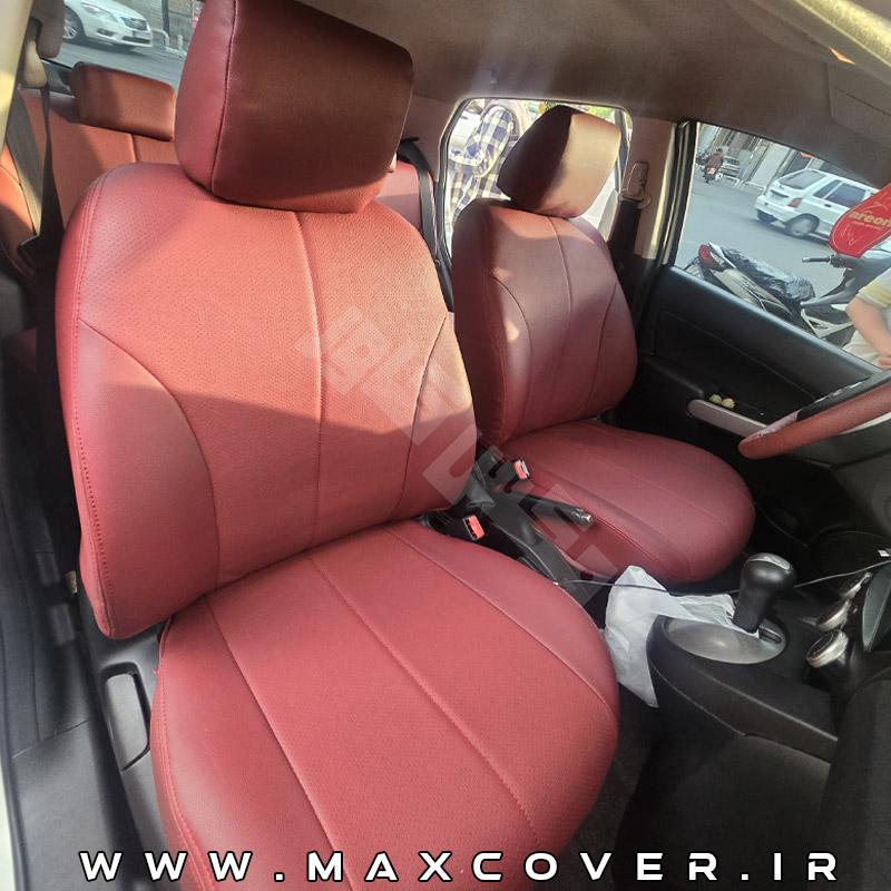 روکش صندلی مزدا 2 Mazda چرم زرشکی