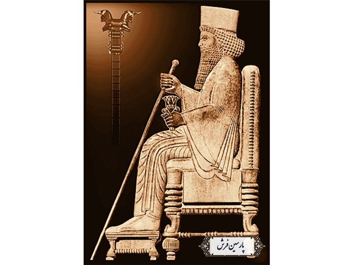نخ و نقشه تابلو فرش تندیس طرح کوروش کبیر - کد NT4221